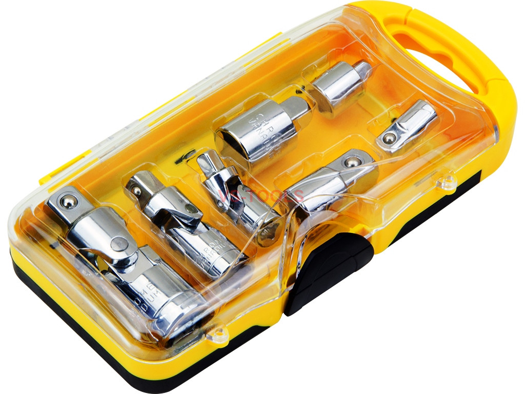 7pc 1/4 3/8 1/2 Drive Universal Joint Adapter Socket Set